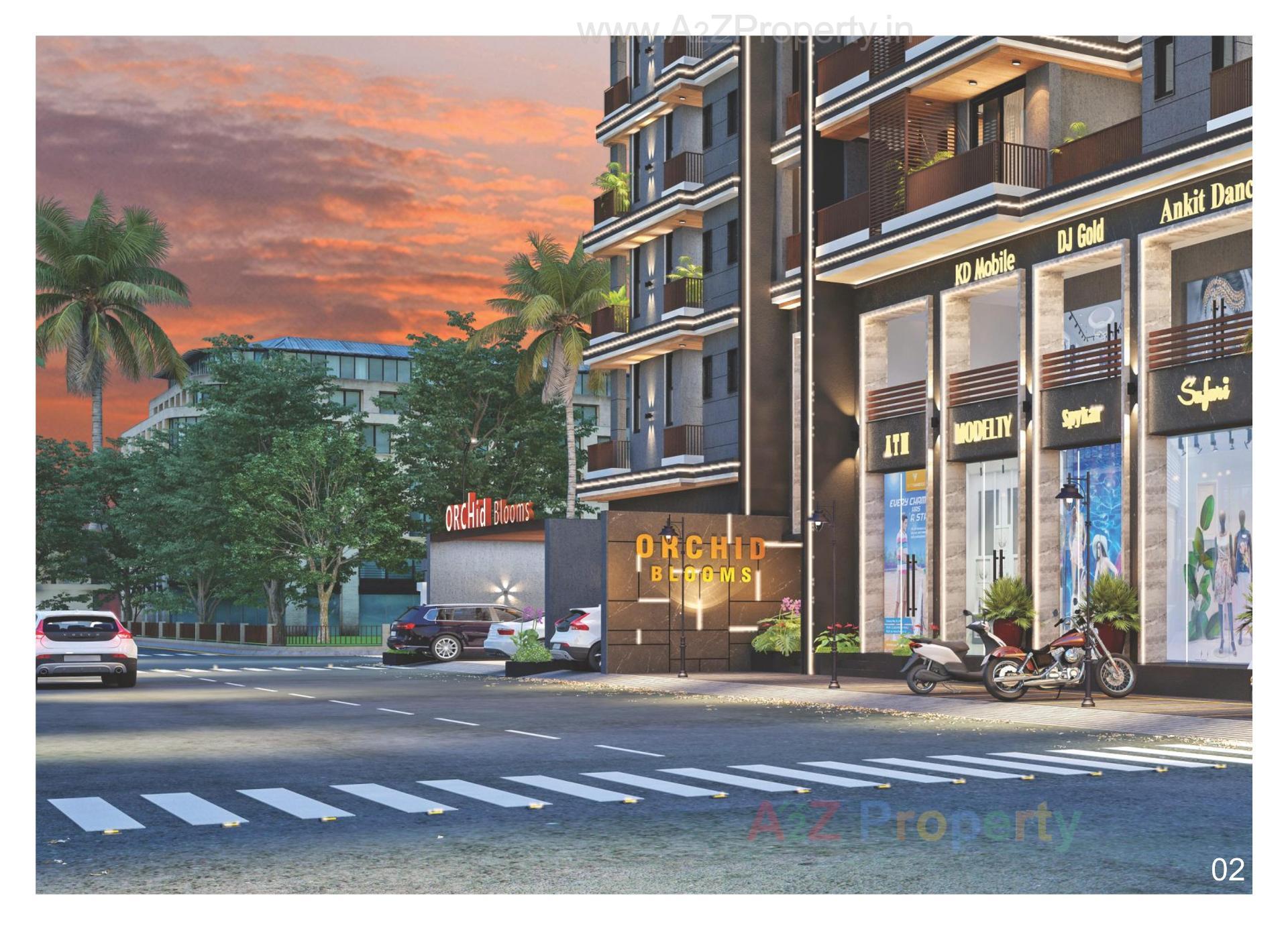 3D Elevation of real estate project Orchid Blooms located at Jamnagar, Jamnagar, Gujarat