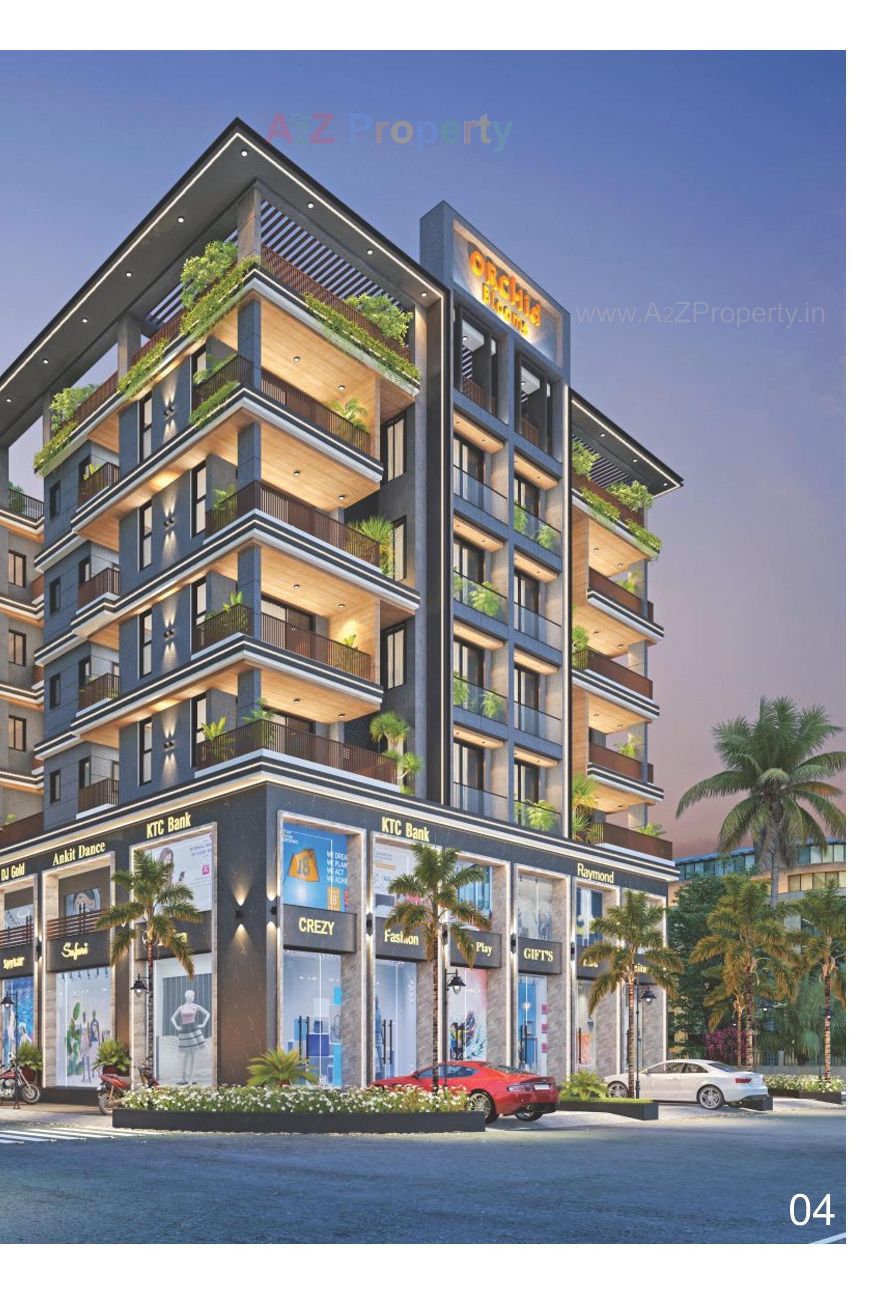 3D Elevation of real estate project Orchid Blooms located at Jamnagar, Jamnagar, Gujarat