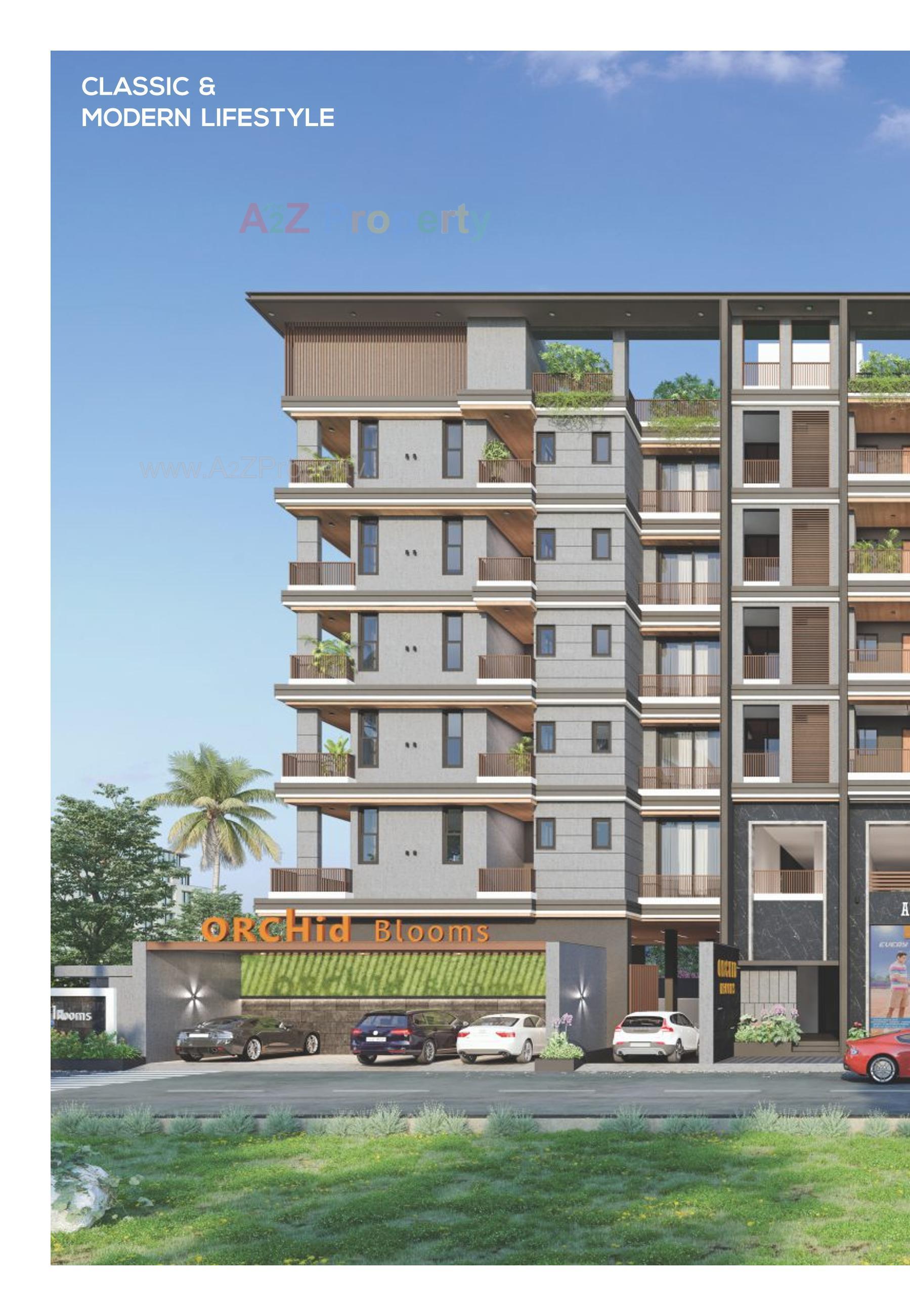 3D Elevation of real estate project Orchid Blooms located at Jamnagar, Jamnagar, Gujarat