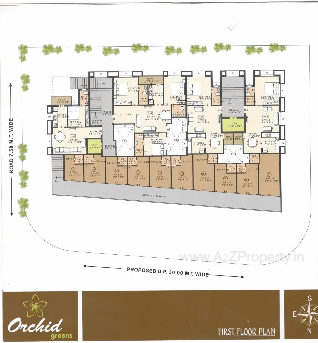 Layout of real estate project Orchid Greens located at Jamnagar, Jamnagar, Gujarat