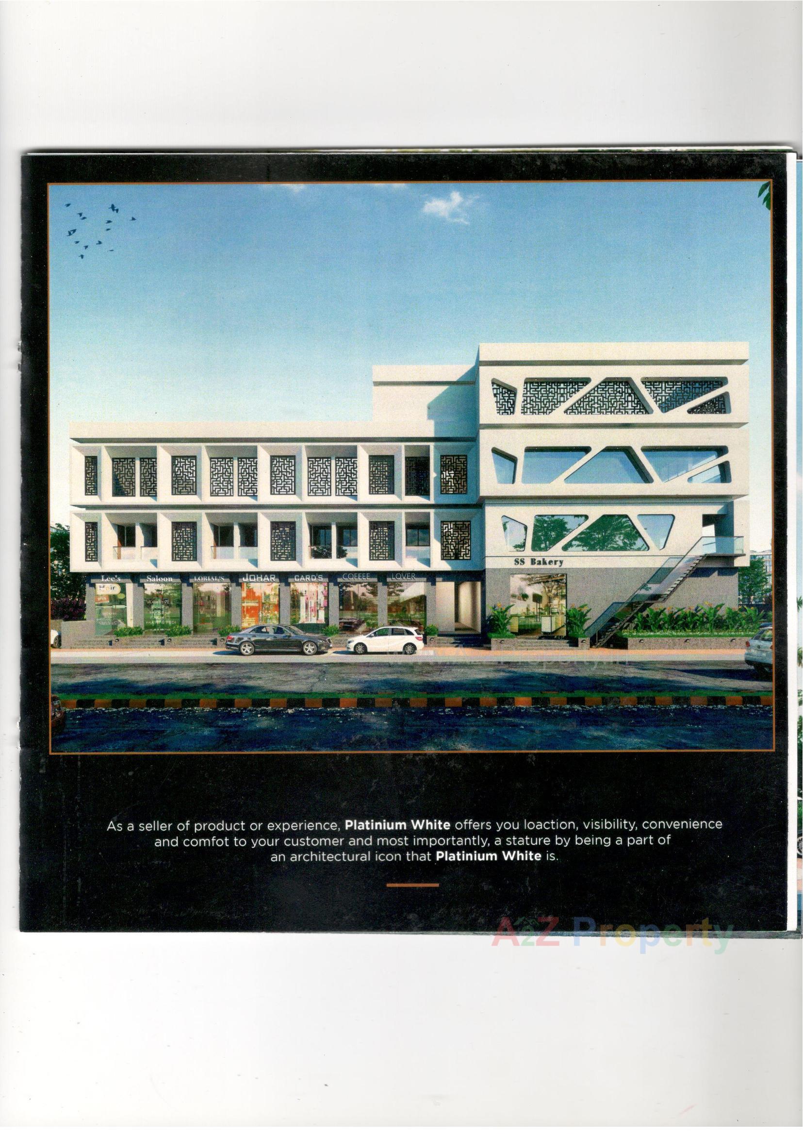 3D Elevation of real estate project Platinium White located at Kansumra, Jamnagar, Gujarat