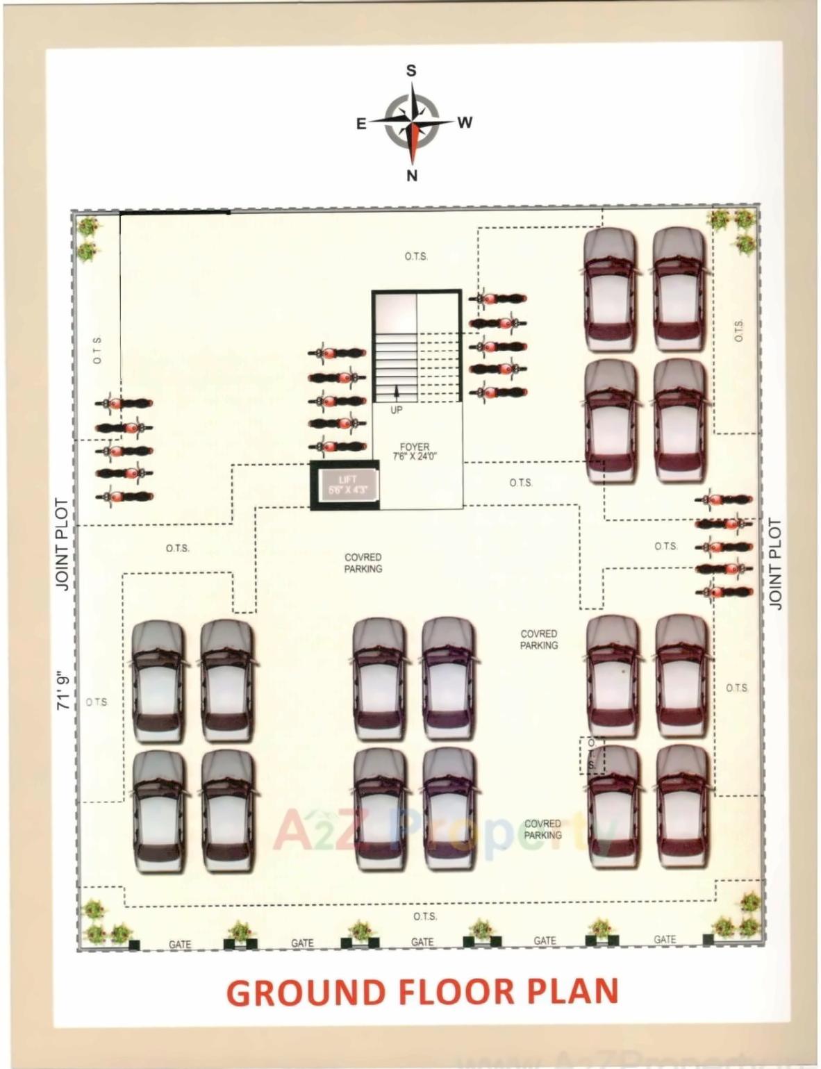 Layout of real estate project Prarthna Residency located at Jamnagar, Jamnagar, Gujarat
