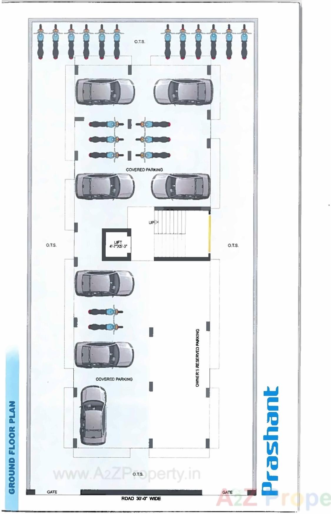 Layout of real estate project Prashant Appartments located at Jamnagar, Jamnagar, Gujarat