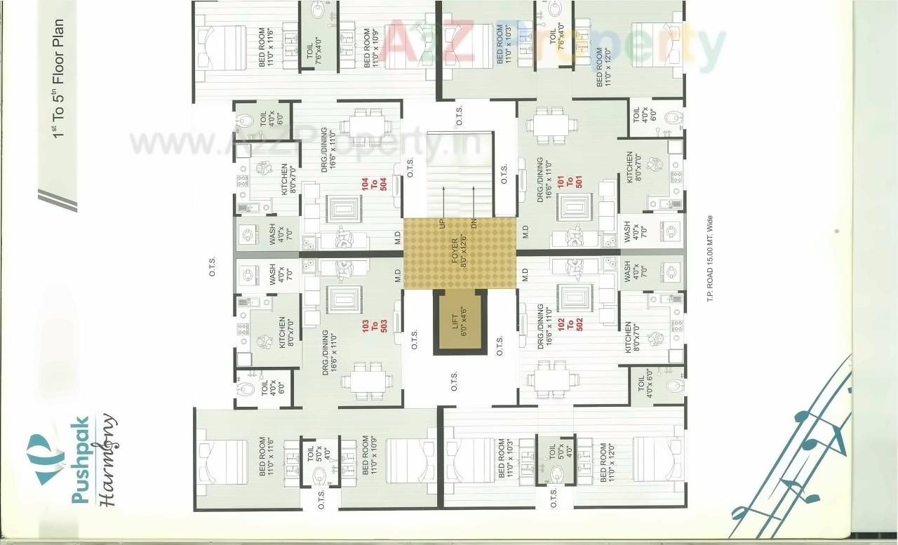 Layout of real estate project Pushpak Harmony located at Jamnagar, Jamnagar, Gujarat