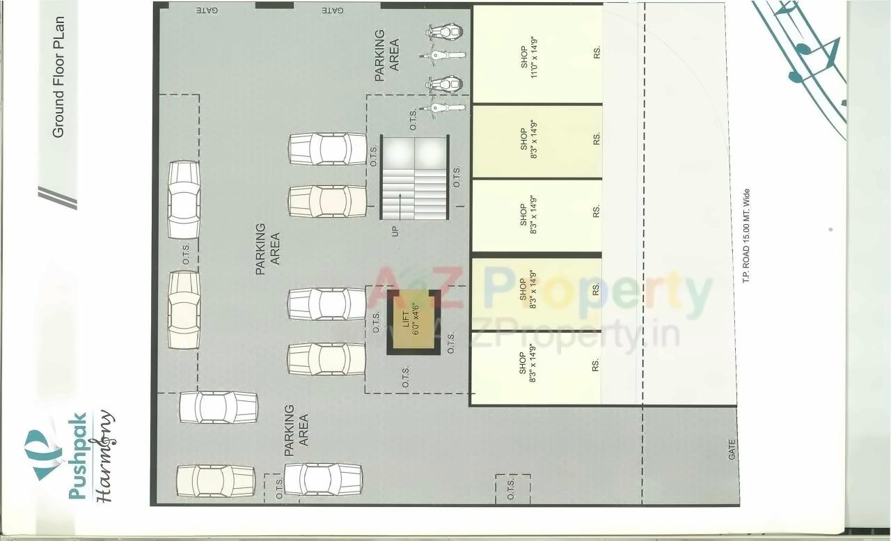 Layout of real estate project Pushpak Harmony located at Jamnagar, Jamnagar, Gujarat
