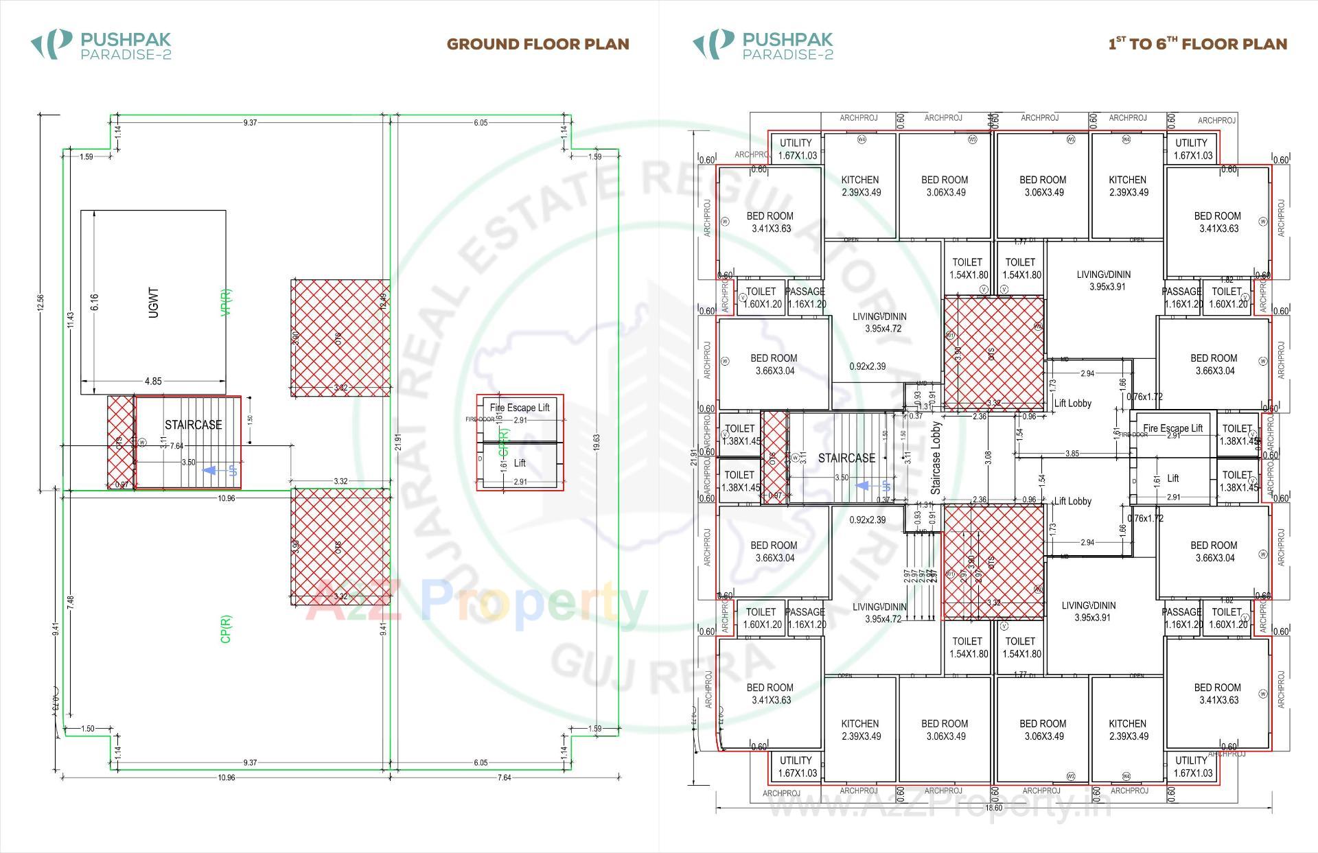 Layout of real estate project Pushpak Paradise located at Jamnagar, Jamnagar, Gujarat
