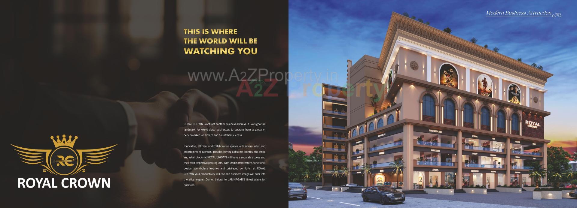 3D Elevation of real estate project Royal Crown located at Jamnagar, Jamnagar, Gujarat