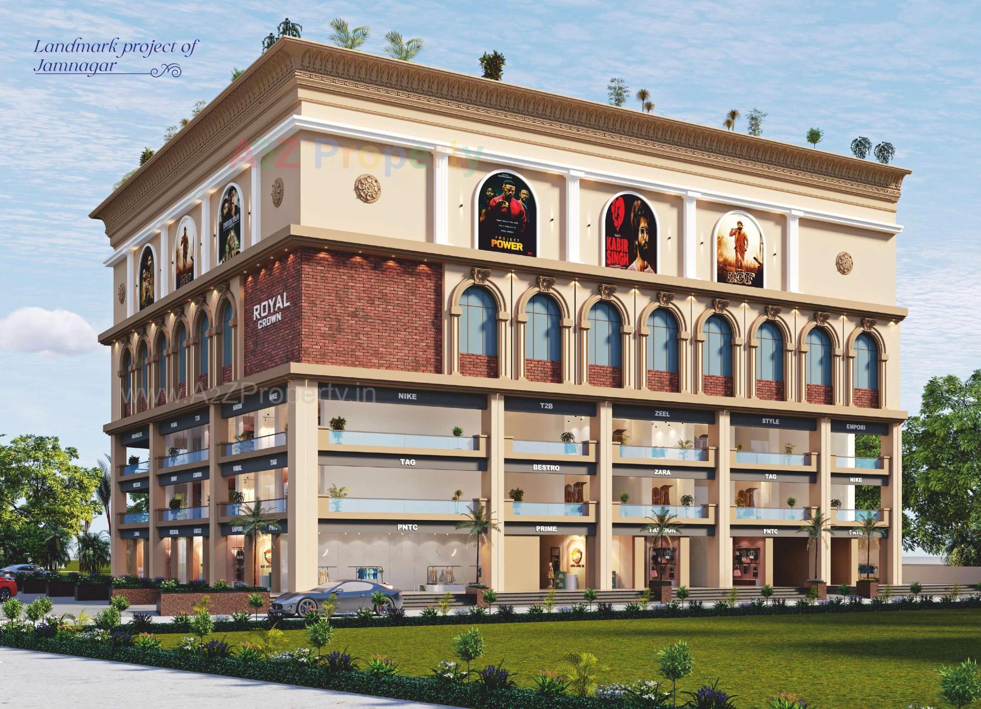 3D Elevation of real estate project Royal Crown located at Jamnagar, Jamnagar, Gujarat