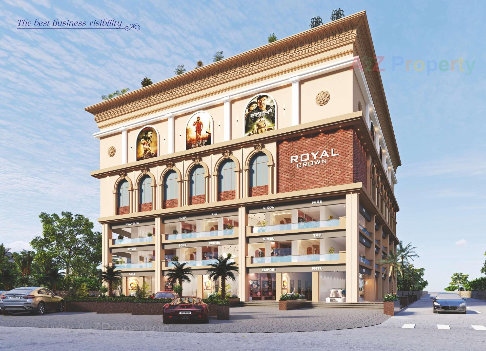 3D Elevation of real estate project Royal Crown located at Jamnagar, Jamnagar, Gujarat
