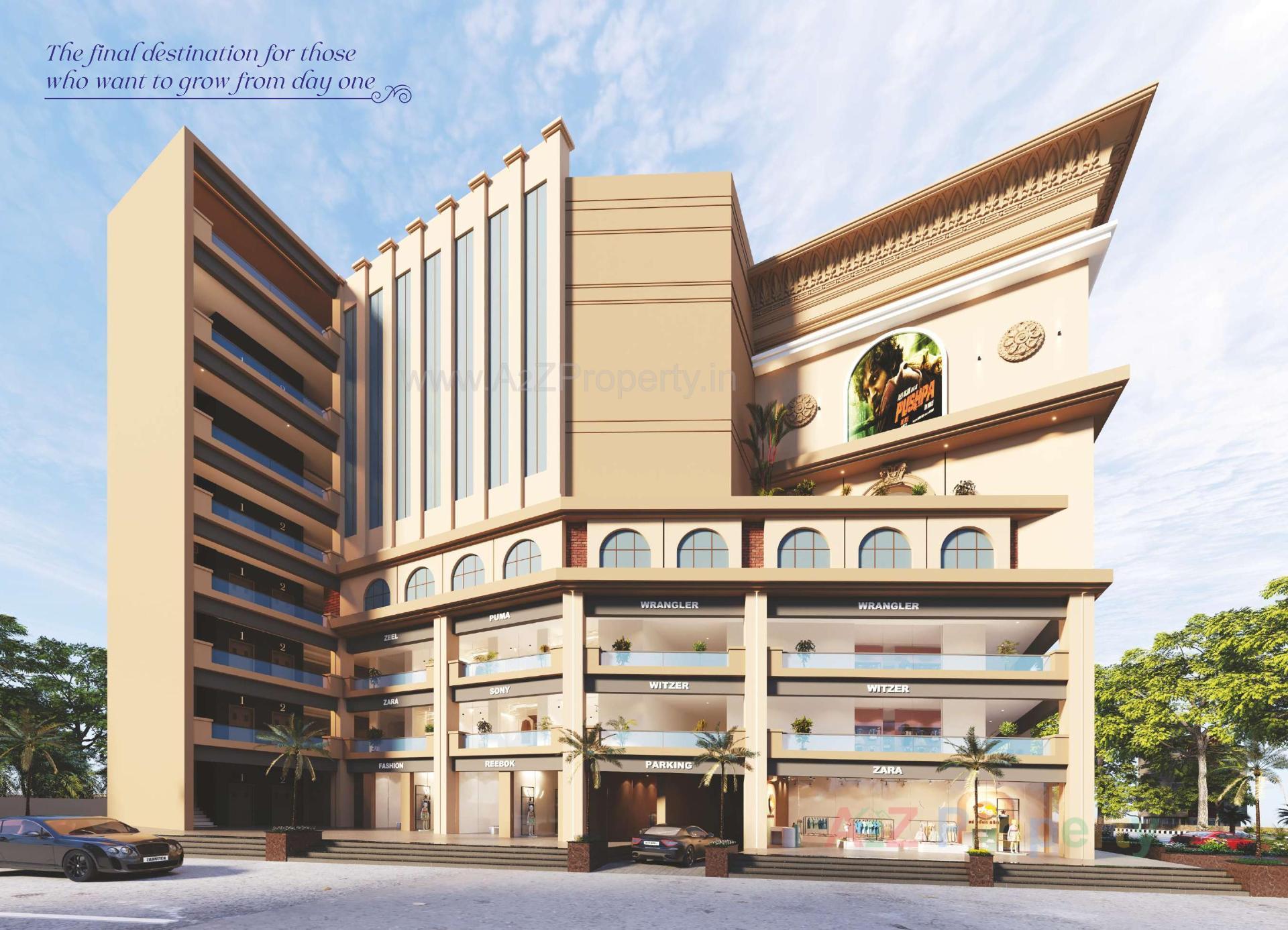 3D Elevation of real estate project Royal Crown located at Jamnagar, Jamnagar, Gujarat