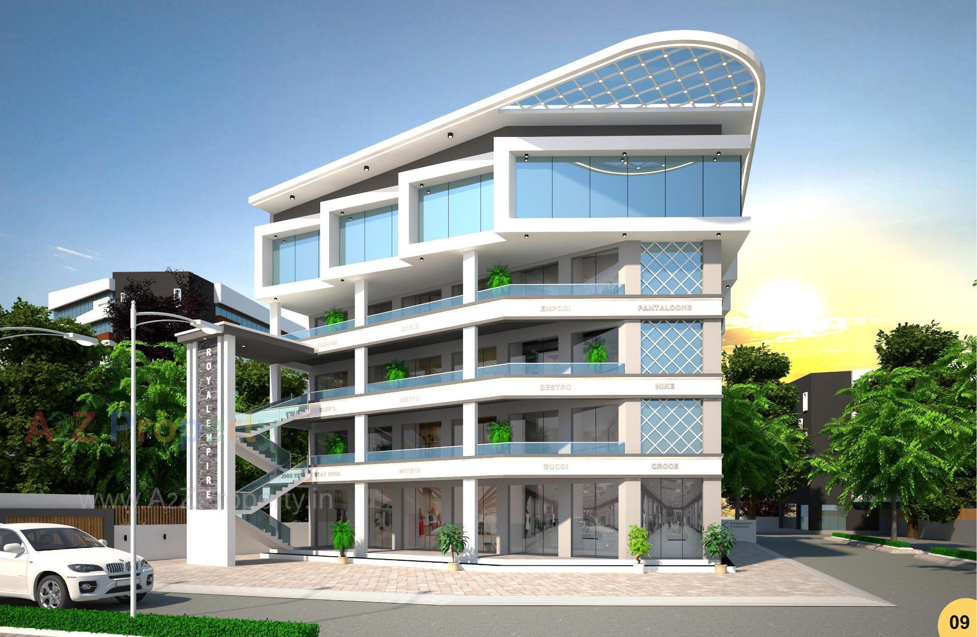 3D Elevation of real estate project Royal Empire located at Jamnagar, Jamnagar, Gujarat