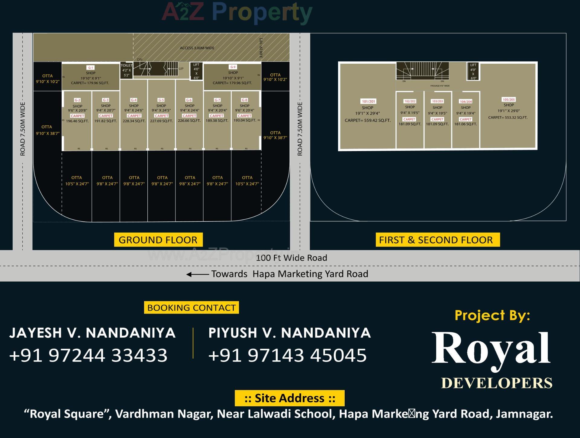 Layout of real estate project Royal Square located at Jamnagar, Jamnagar, Gujarat