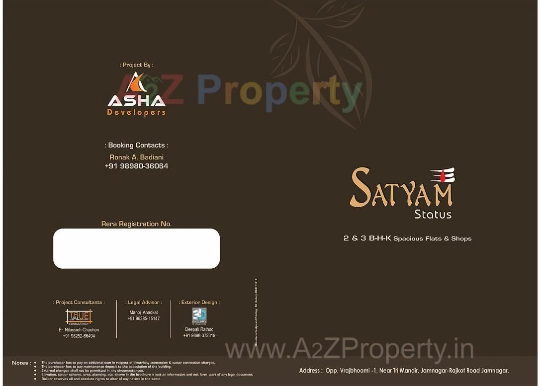  of real estate project Satyam Status located at Vibhapar, Jamnagar, Gujarat