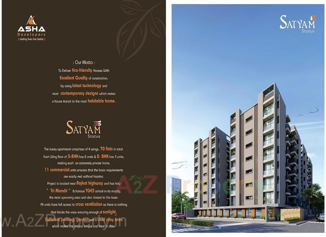  of real estate project Satyam Status located at Vibhapar, Jamnagar, Gujarat