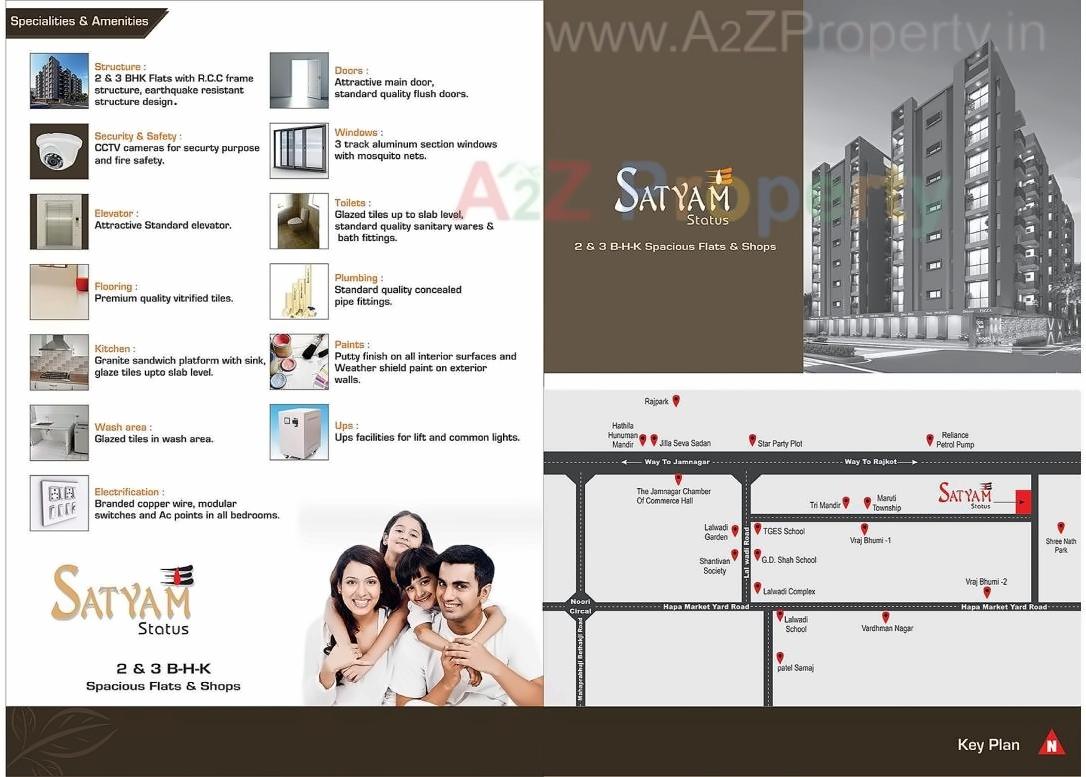  of real estate project Satyam Status located at Vibhapar, Jamnagar, Gujarat