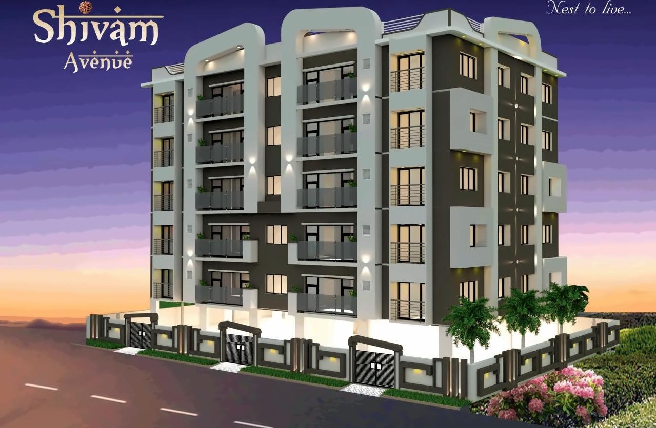 3D Elevation of real estate project Shivam Avenue located at Jamnagar, Jamnagar, Gujarat