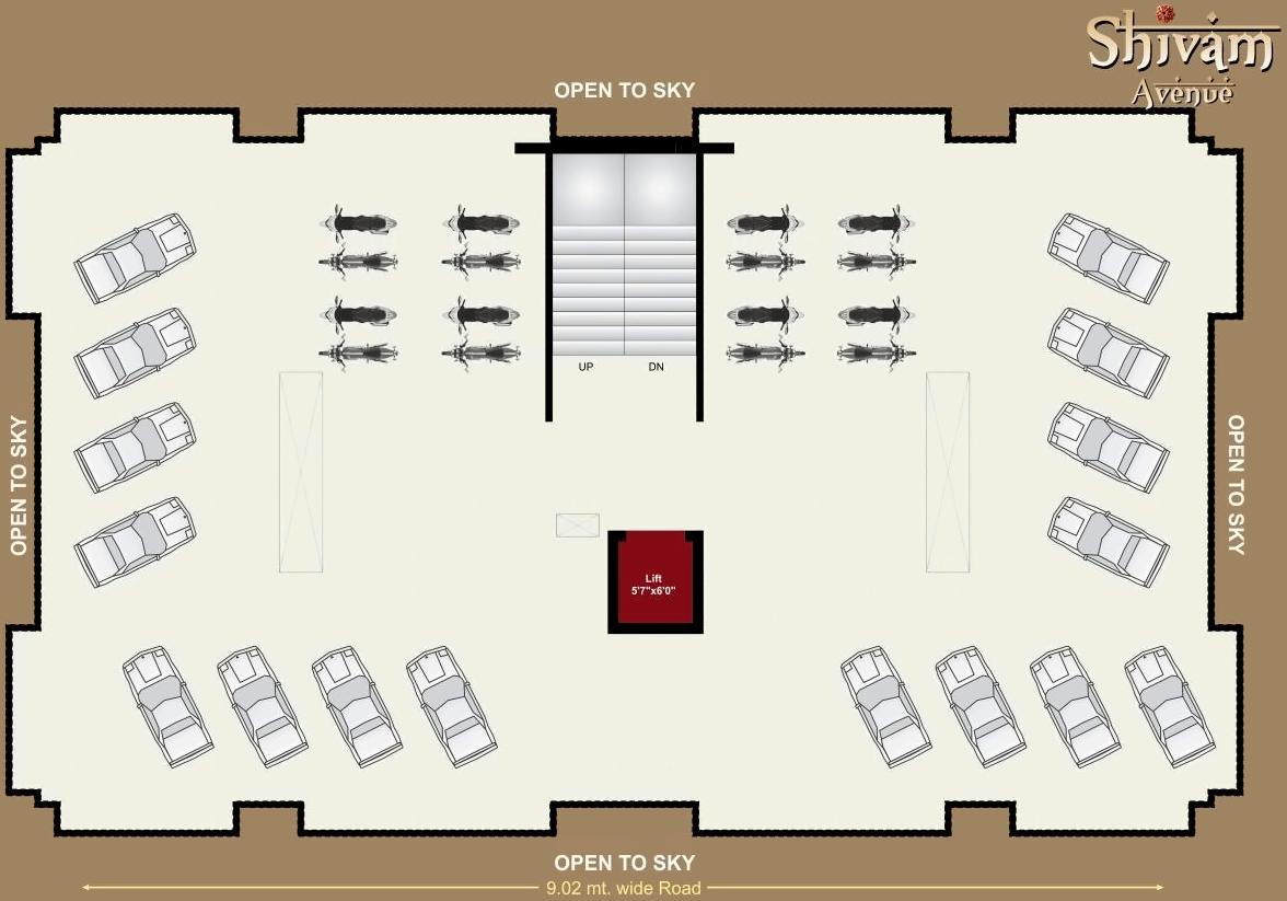 Layout of real estate project Shivam Avenue located at Jamnagar, Jamnagar, Gujarat