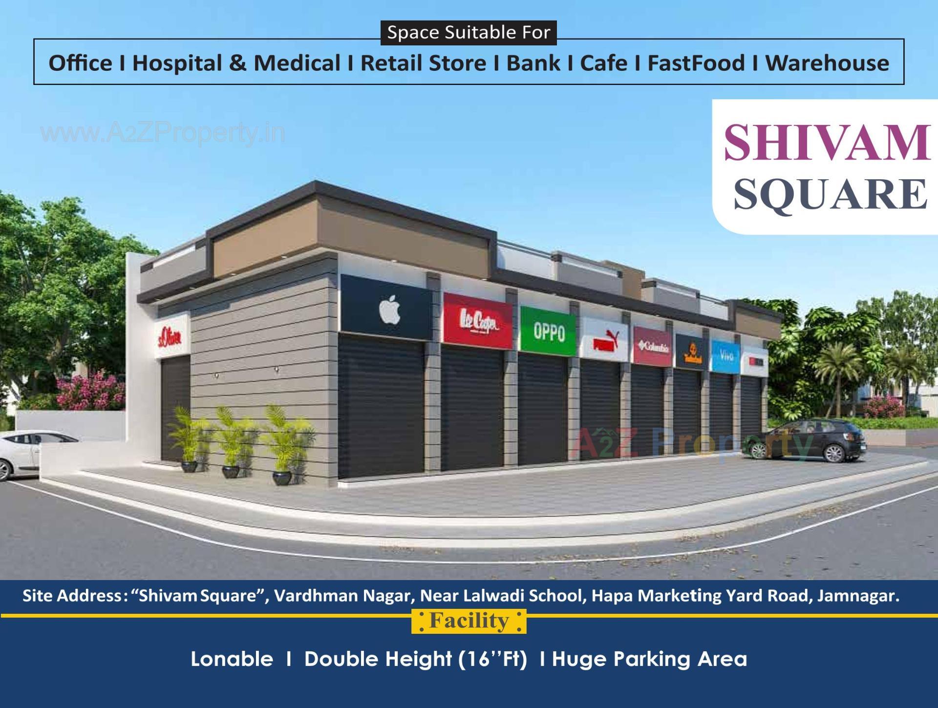 3D Elevation of real estate project Shivam Square located at Jamnagar, Jamnagar, Gujarat