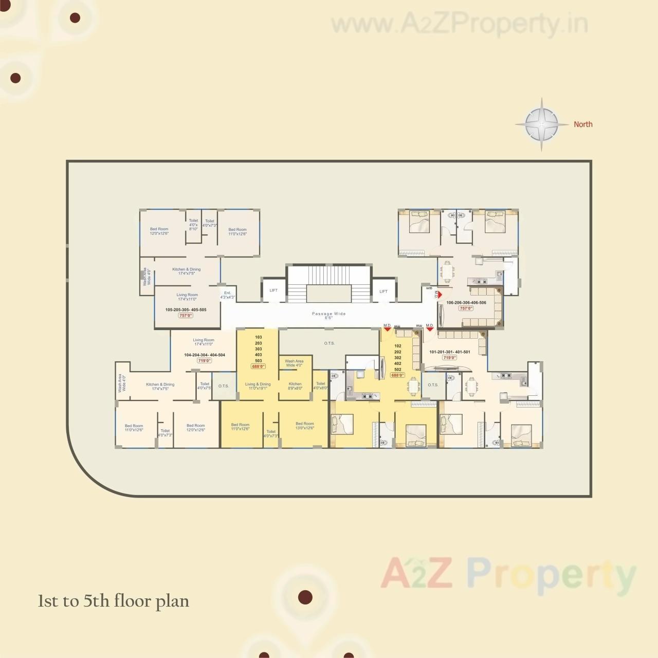 Layout of real estate project Shlok Heights located at Jamnagar, Jamnagar, Gujarat