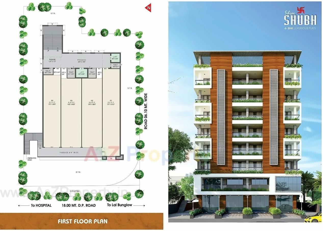 Layout of real estate project Shree Shubh located at Jamnagar, Jamnagar, Gujarat