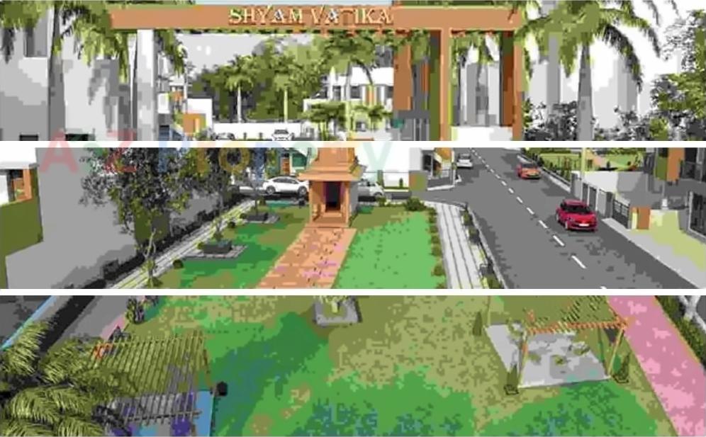 3D Elevation of real estate project Shyam Vatika Residency () located at Kalavad, Jamnagar, Gujarat