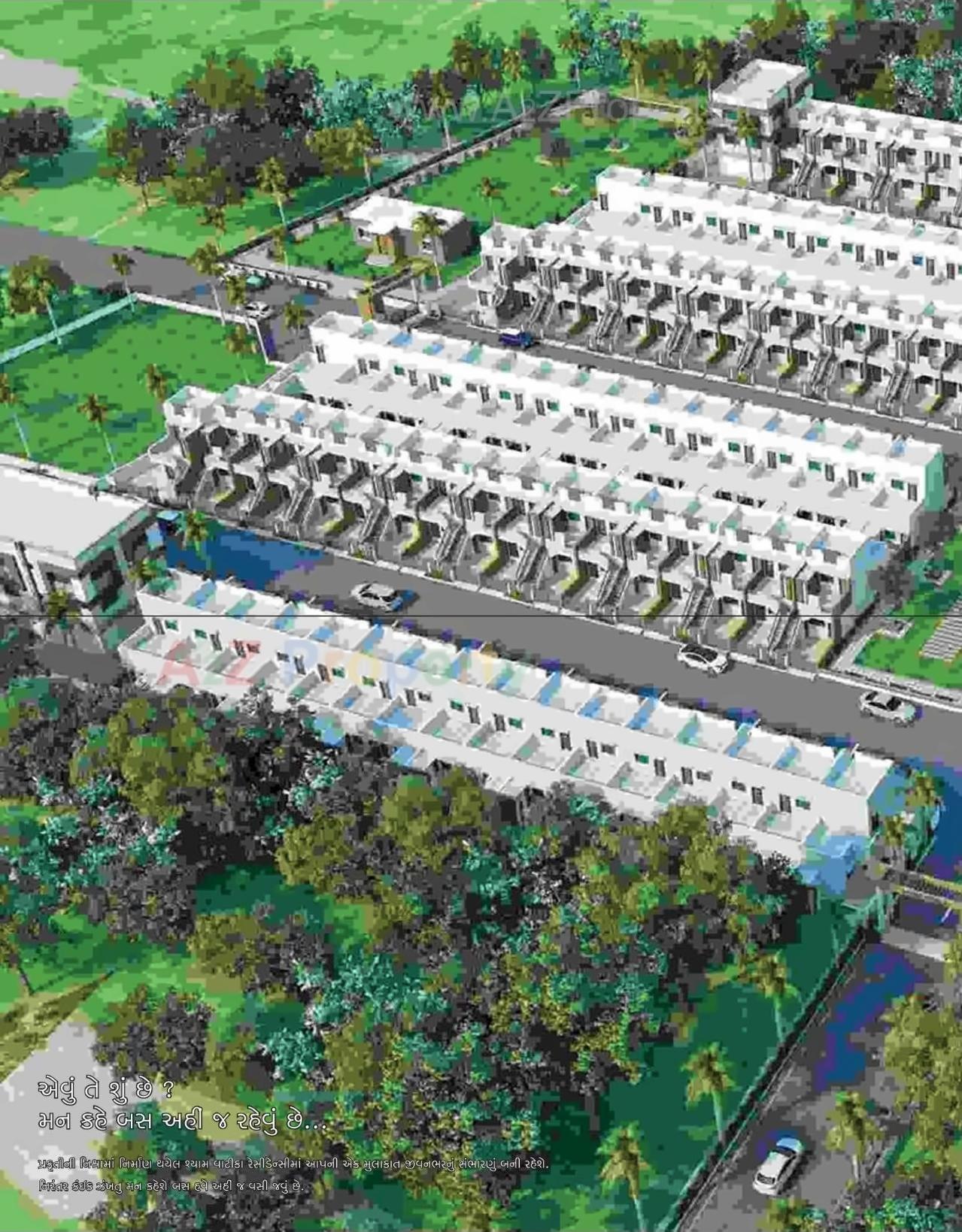 3D Elevation of real estate project Shyam Vatika Residency () located at Kalavad, Jamnagar, Gujarat