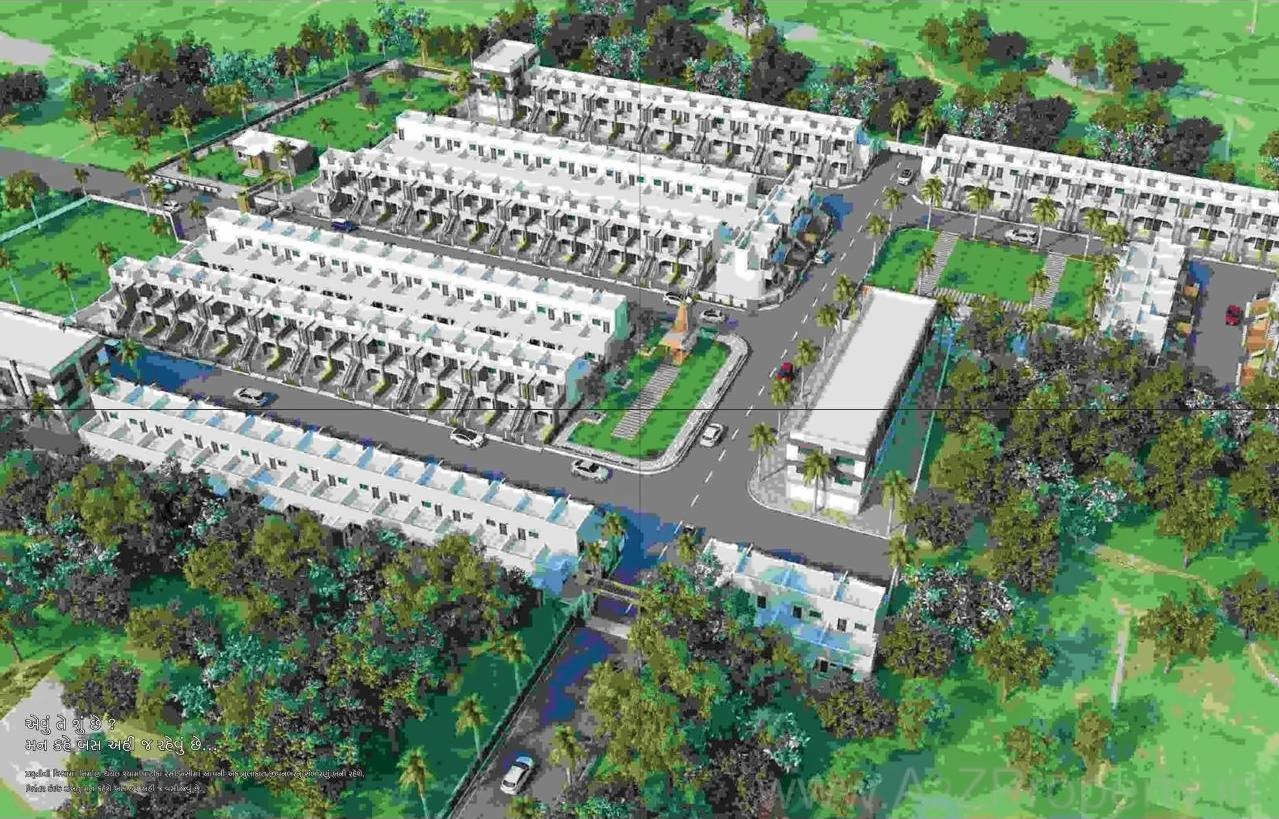 3D Elevation of real estate project Shyam Vatika Residency () located at Kalavad, Jamnagar, Gujarat