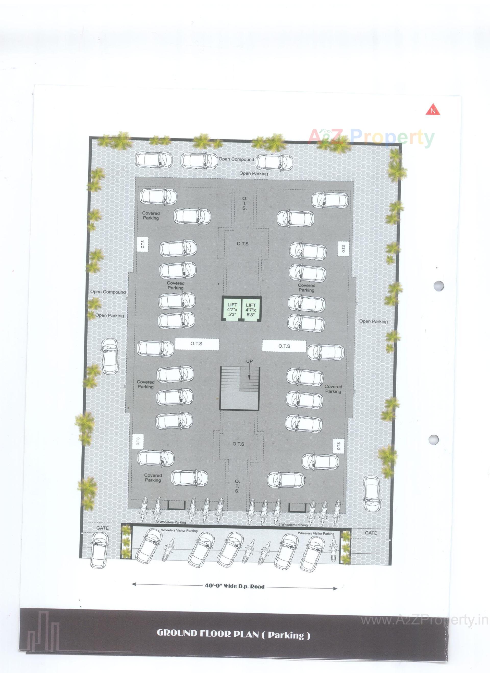 Layout of real estate project Silver Greens located at Vibhapar, Jamnagar, Gujarat