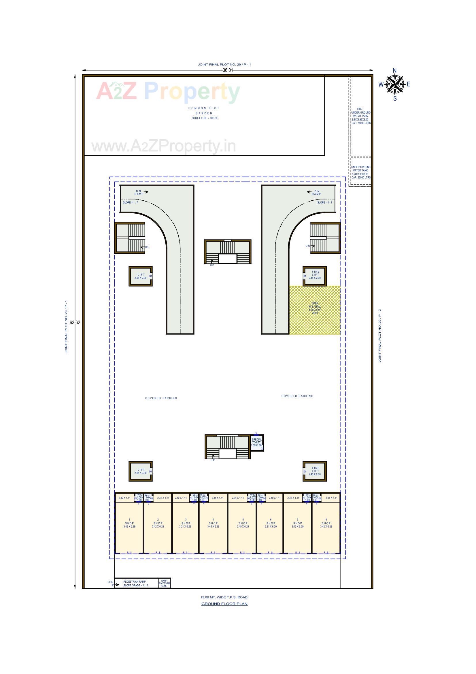Layout of real estate project Silver Heights located at Vibhapar, Jamnagar, Gujarat