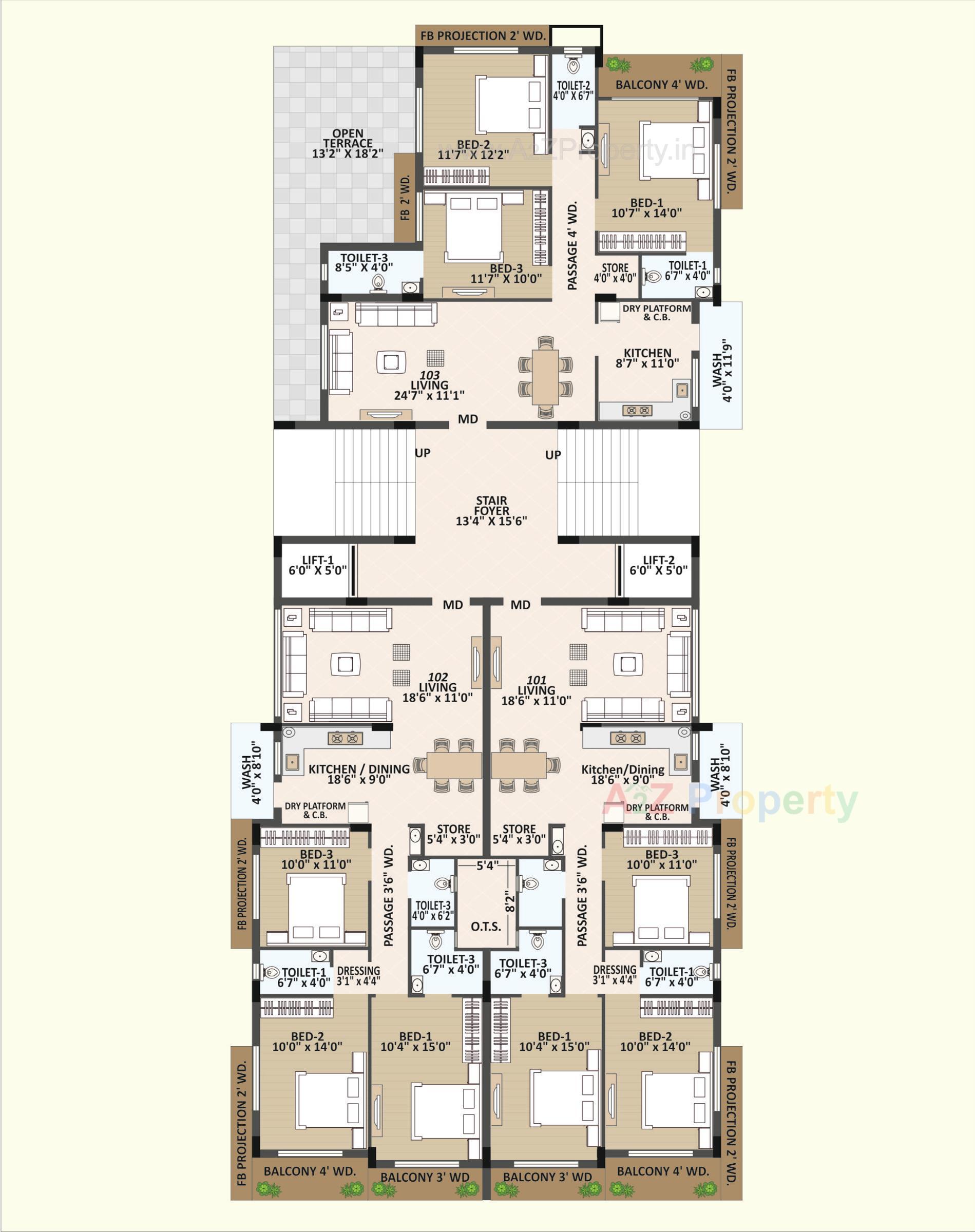 Layout of real estate project Simandhar Arch located at Vibhapar, Jamnagar, Gujarat