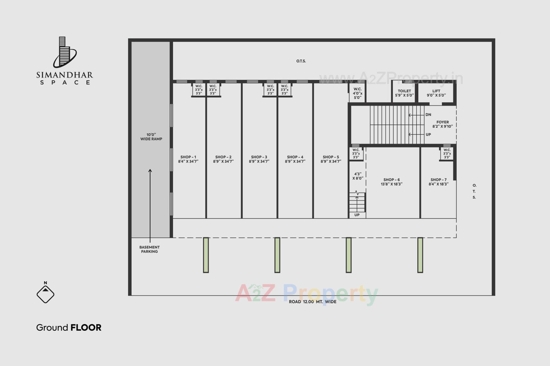 Layout of real estate project Simandhar Space located at Jamnagar, Jamnagar, Gujarat