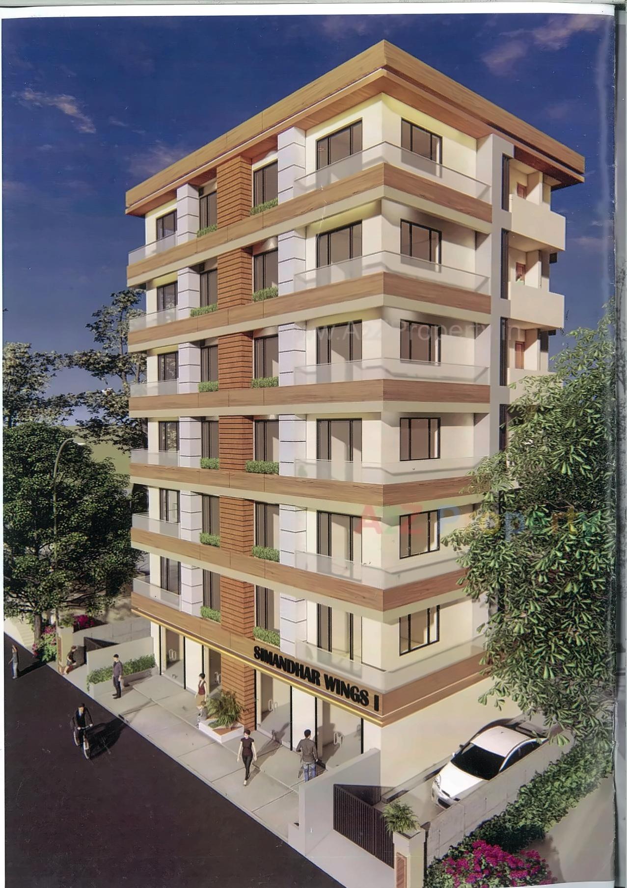 3D Elevation of real estate project Simandhars located at Jada, Jamnagar, Gujarat