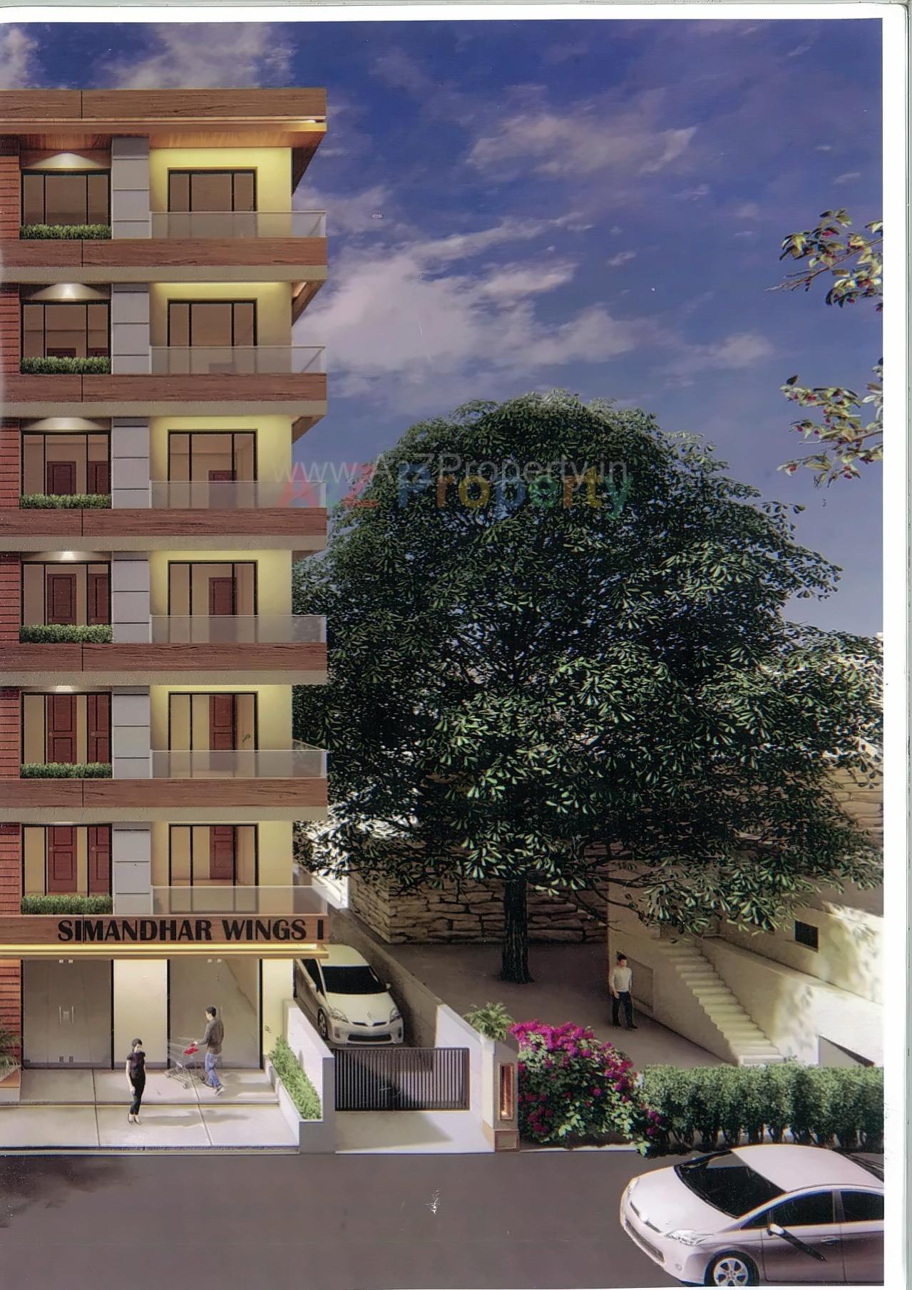 3D Elevation of real estate project Simandhars located at Jada, Jamnagar, Gujarat