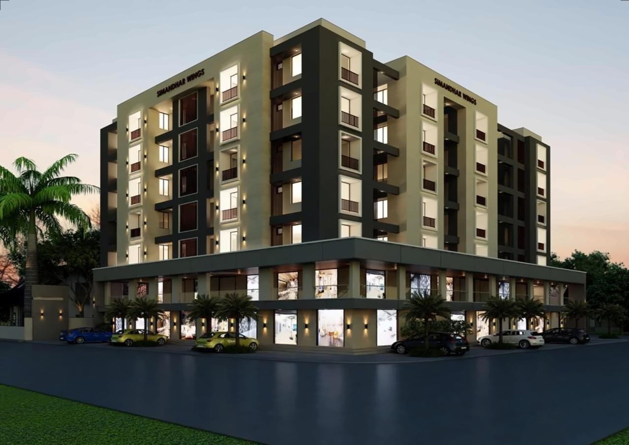 3D Elevation of real estate project Simandhars located at Jamnagar, Jamnagar, Gujarat