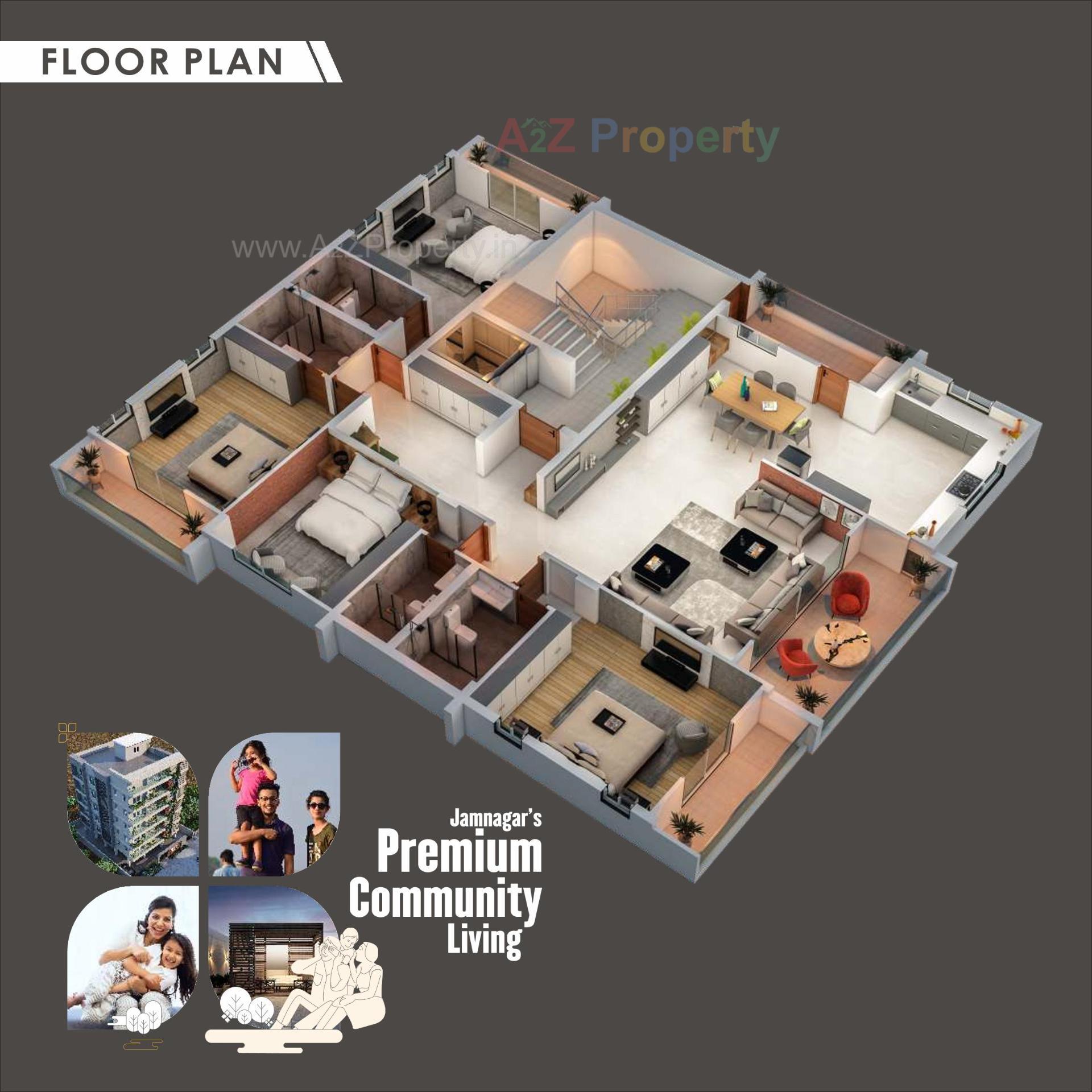 Layout of real estate project Square View located at Jamnagar, Jamnagar, Gujarat