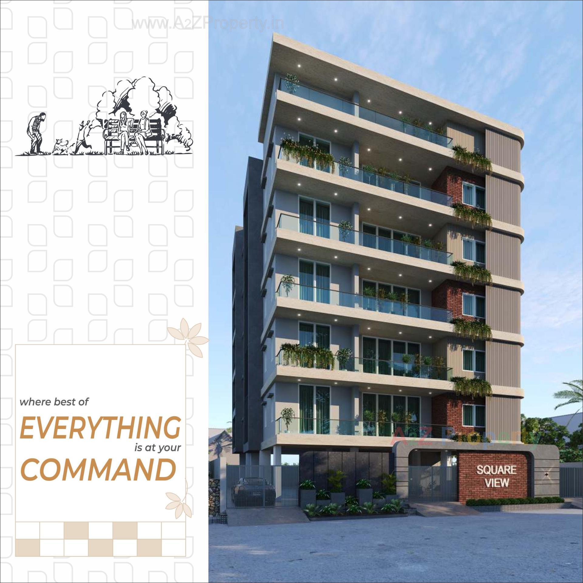 3D Elevation of real estate project Square View located at Jamnagar, Jamnagar, Gujarat