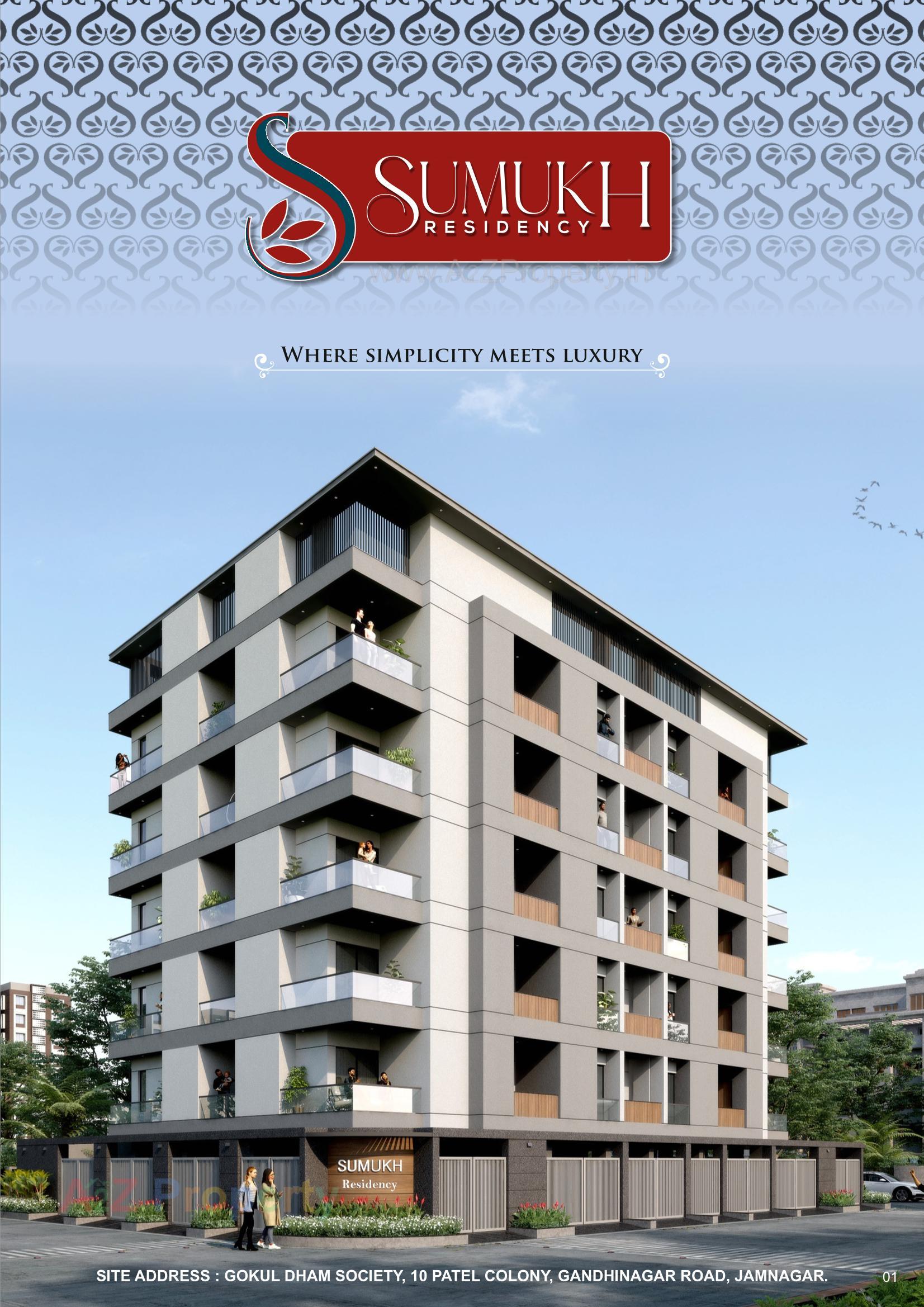 3D Elevation of real estate project Sumukh Residency located at Jamnagar, Jamnagar, Gujarat