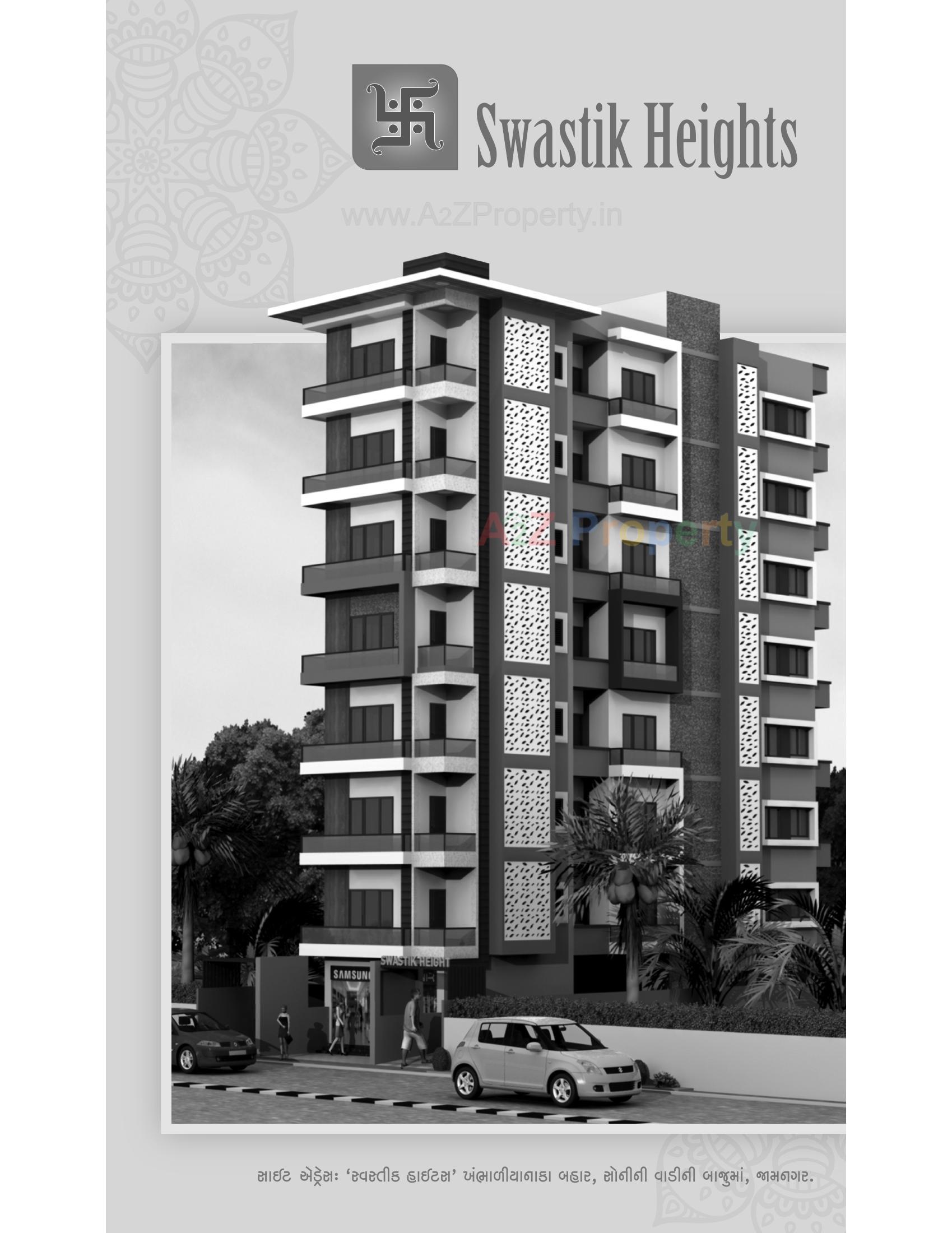 3D Elevation of real estate project Swastik Heights located at Jamnagar, Jamnagar, Gujarat