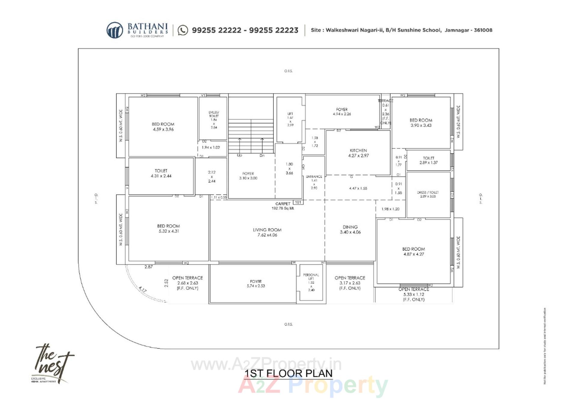 Layout of real estate project The Nest located at Jamnagar, Jamnagar, Gujarat