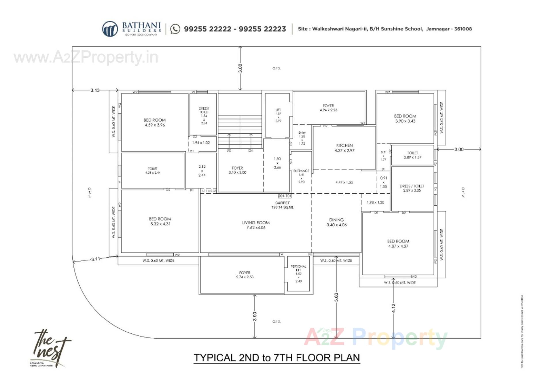 Layout of real estate project The Nest located at Jamnagar, Jamnagar, Gujarat