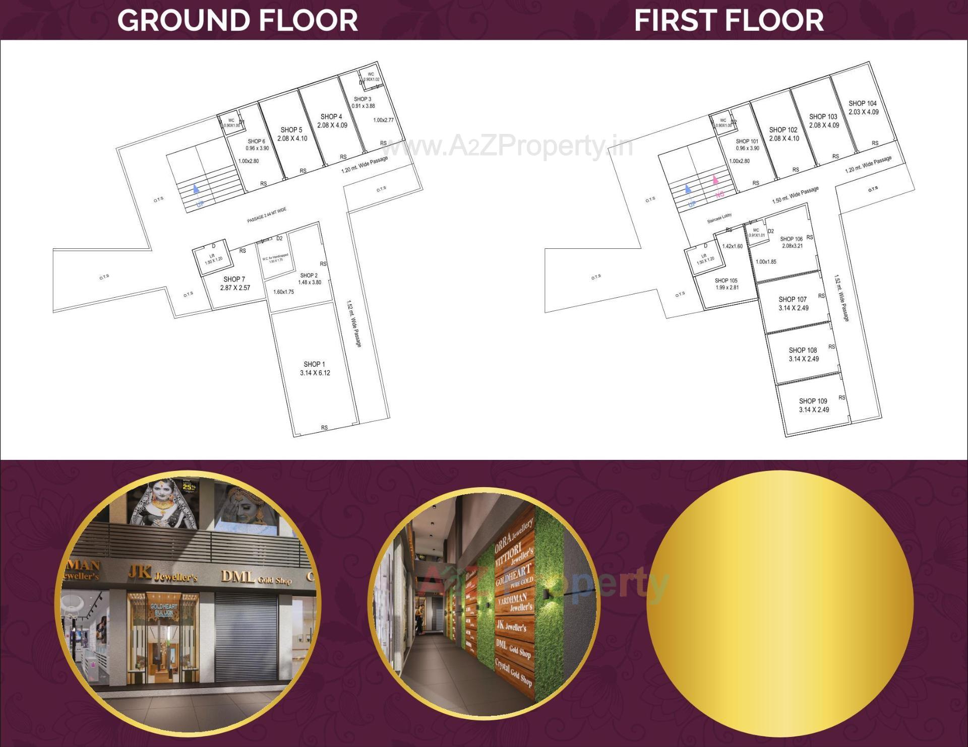 Layout of real estate project Tulsi Chambers located at Jamnagar, Jamnagar, Gujarat