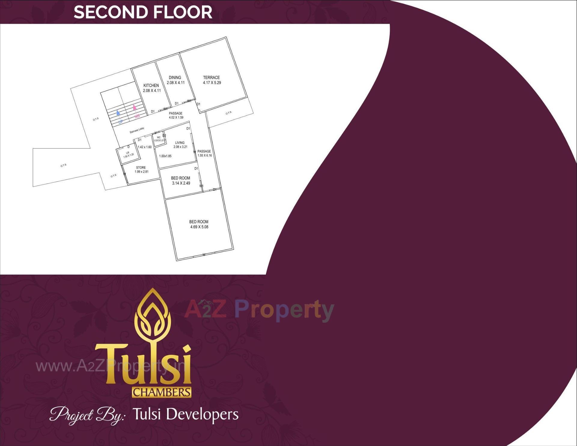 Layout of real estate project Tulsi Chambers located at Jamnagar, Jamnagar, Gujarat