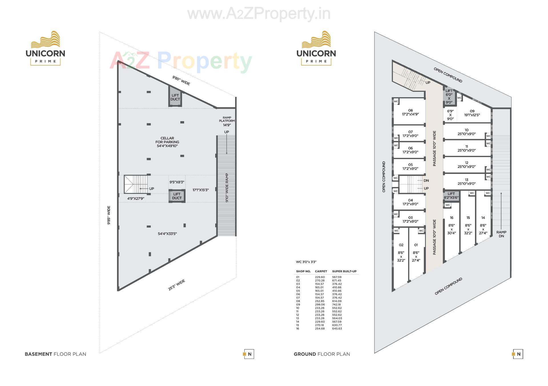 Layout of real estate project Unicorn Prime located at Jamnagar, Jamnagar, Gujarat