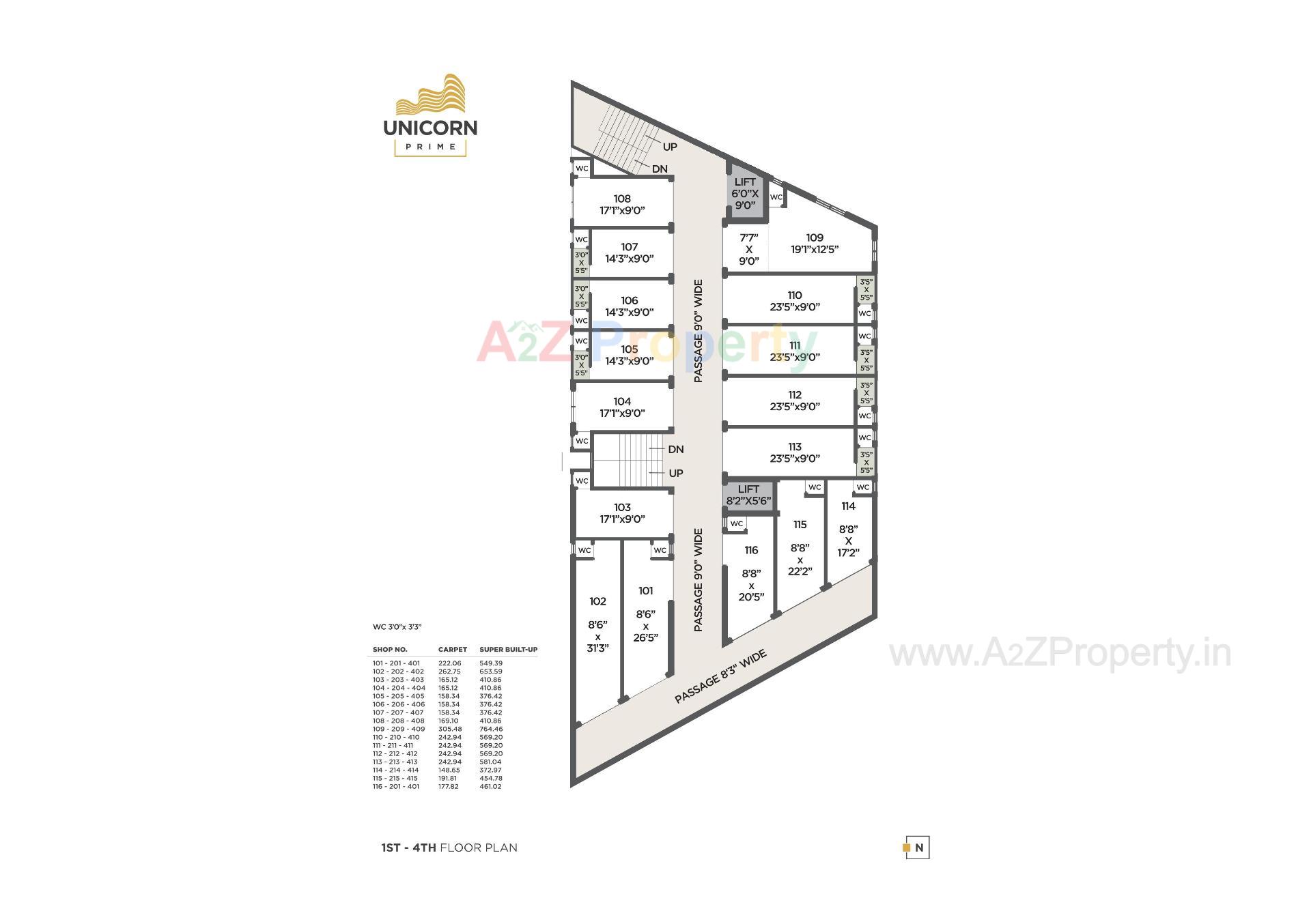 Layout of real estate project Unicorn Prime located at Jamnagar, Jamnagar, Gujarat