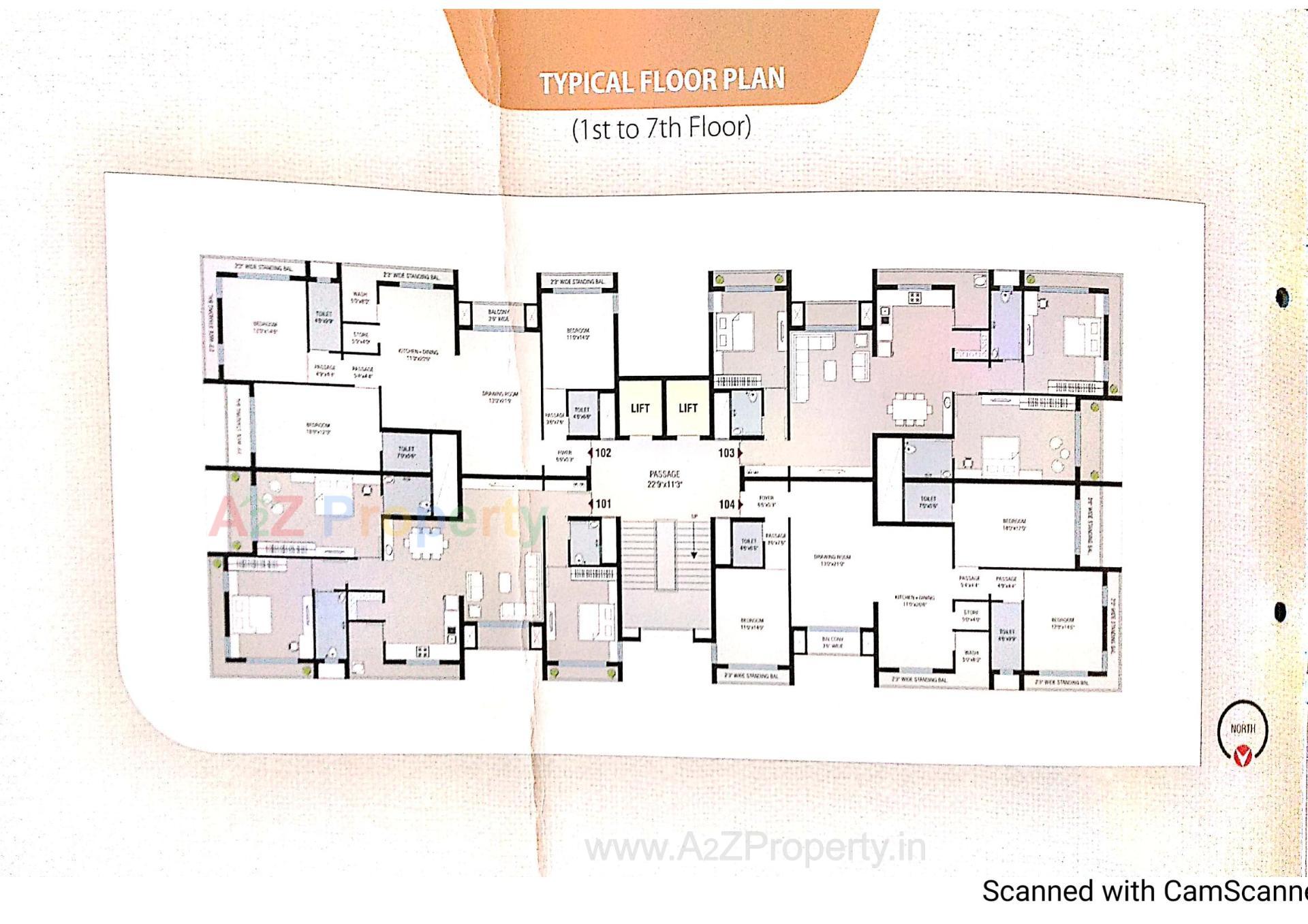 Layout of real estate project 7th Aura located at Junagadh, Junagadh, Gujarat