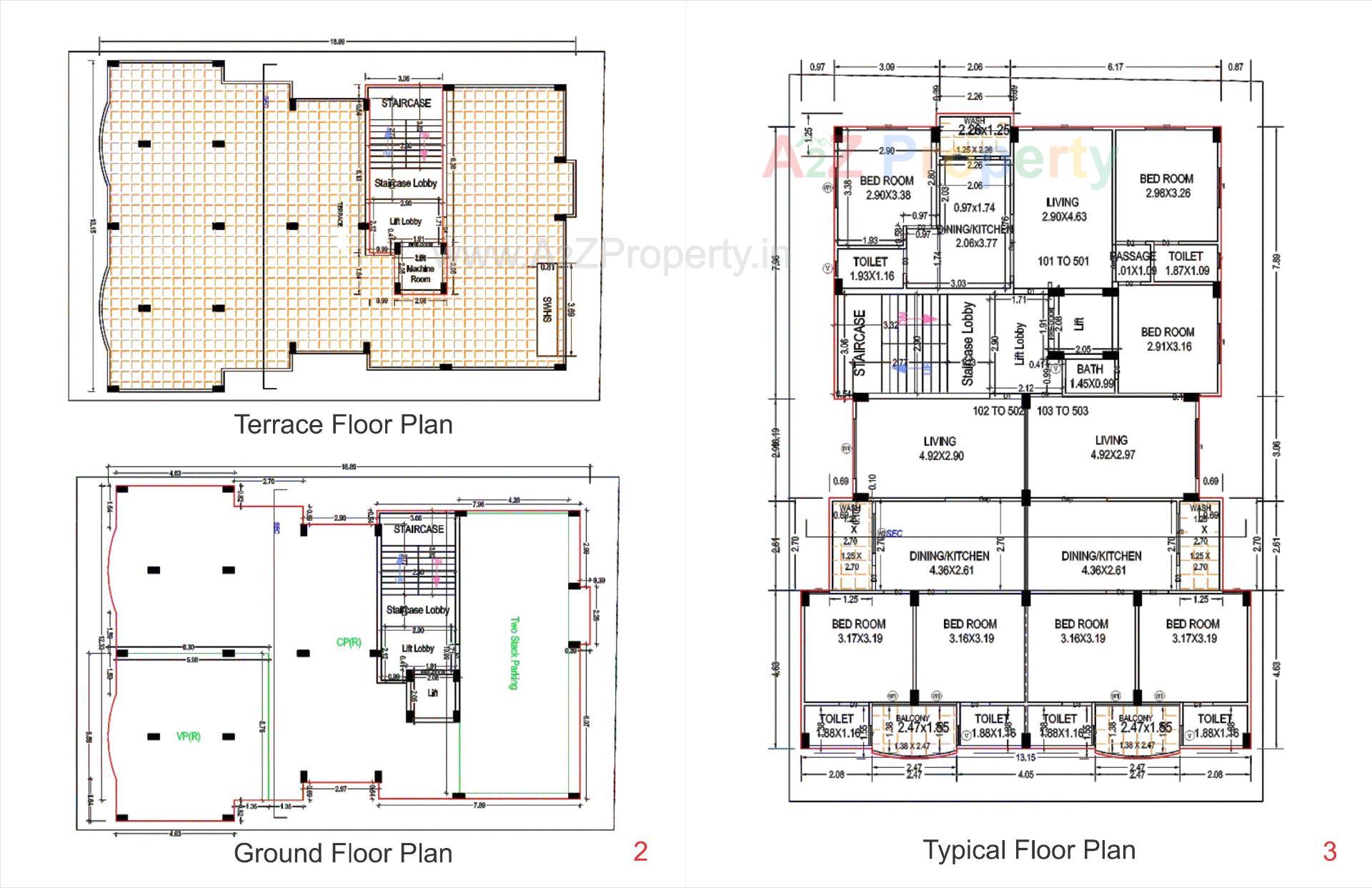 Layout of real estate project Aayat Palace located at Junagadh, Junagadh, Gujarat