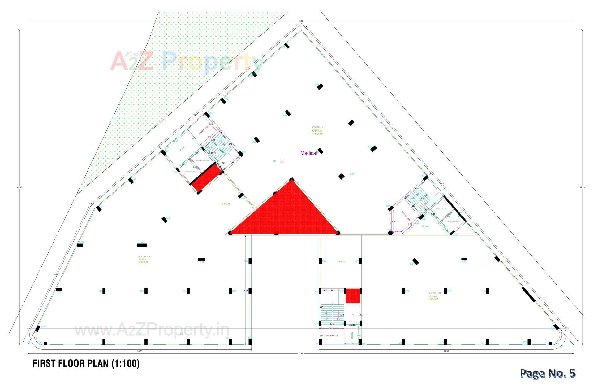 Layout of real estate project Akshar Arya located at Khamdroal, Junagadh, Gujarat