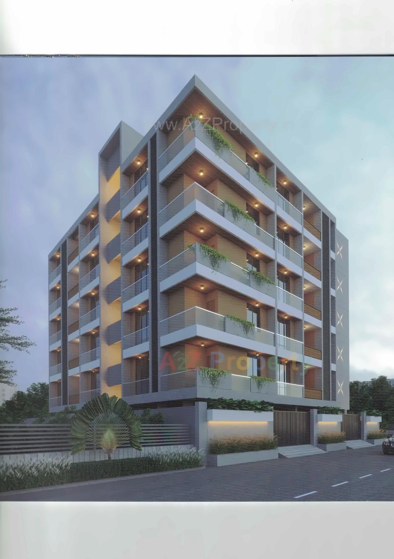 3D Elevation of real estate project Akshar Avenue located at Junagadh, Junagadh, Gujarat