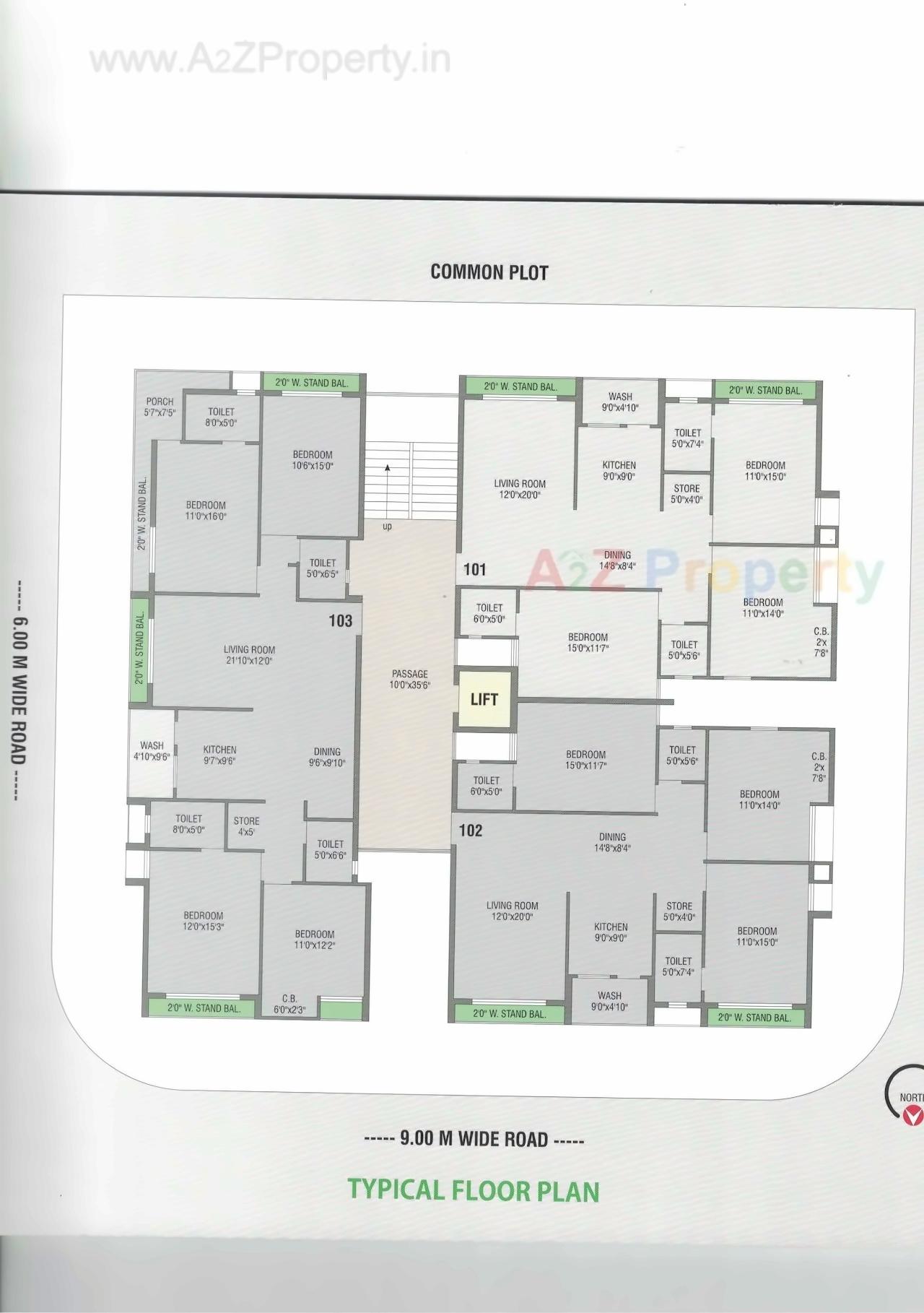 Layout of real estate project Akshar Avenue located at Junagadh, Junagadh, Gujarat
