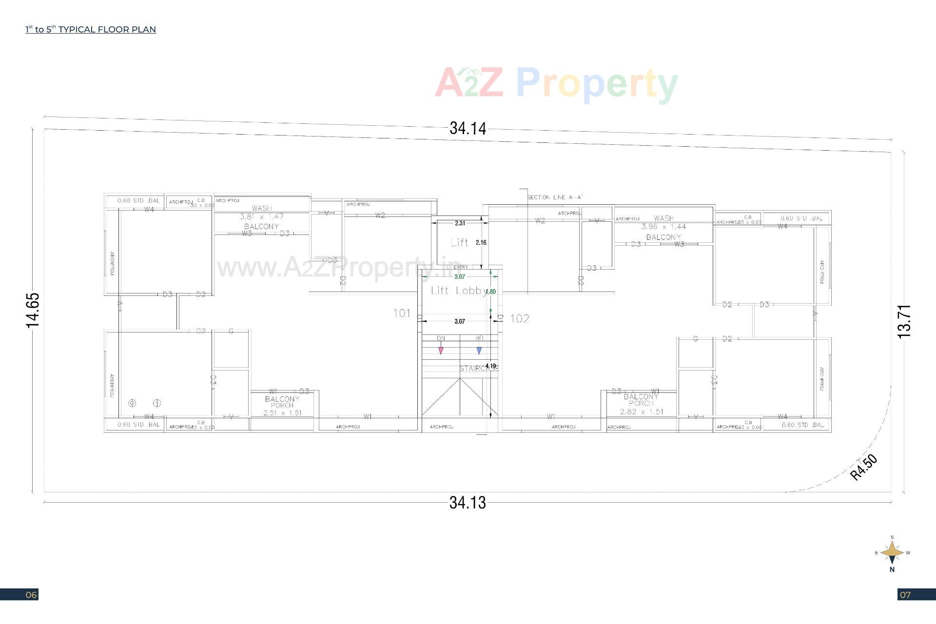 Layout of real estate project Akshar Highland located at Junagadh, Junagadh, Gujarat